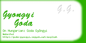 gyongyi goda business card